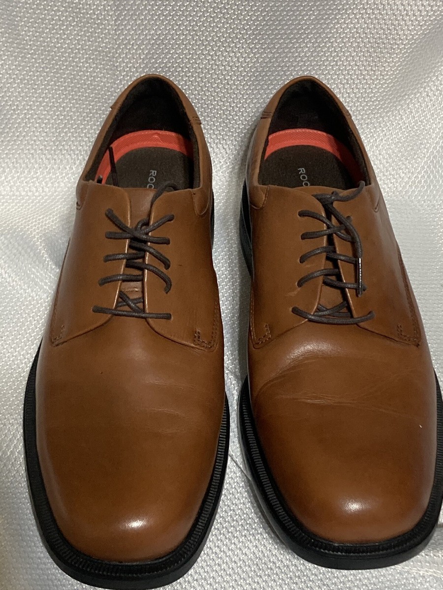Rockport Men's Size Brown Oxford Margin Leather Shoes CH3744 New - Main Image