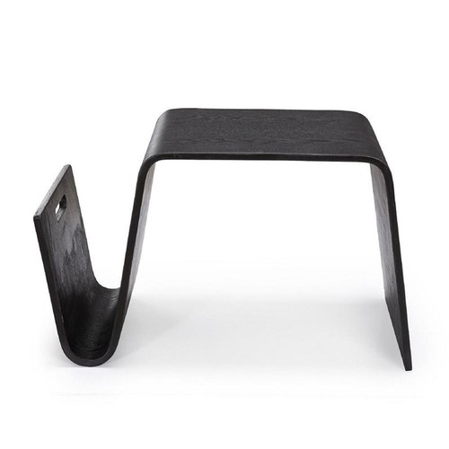 Home Square 26" Wood Rectangle End Table in Black - Set of 2 - Picture 4 of 4