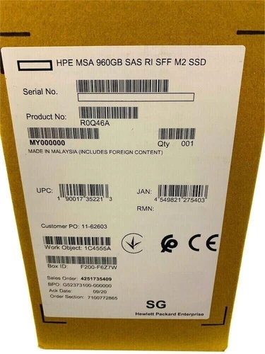 NEW HPE MSA R0Q46A P13236-001 960GB SAS 12G 2.5 IN M2 SSD Solid State Drive - Picture 1 of 2