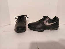 Nike Air Academy II Mens Golf Shoes Black Silver Lace Up 483248-001 Size 8