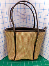 Charter Club Classics Woven Tan Handbag Zippe...