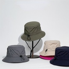 Casquette Seau Mixte Polyester Rapide Sèche Wide Brim Pliable Neuf