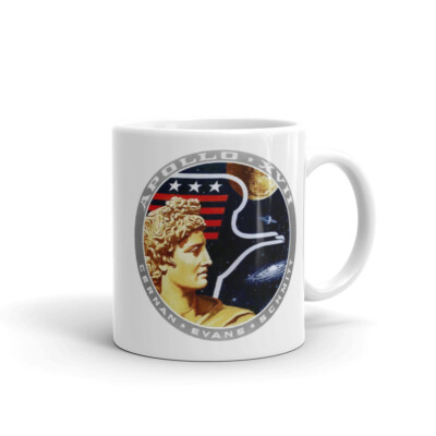 Apollo XVII Cernan, Evans, Schmitt white glossy mug Apollo 17 NASA space