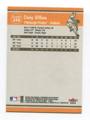 2004 Fleer Tradition Craig Wilson Signed Card Baseball RC
