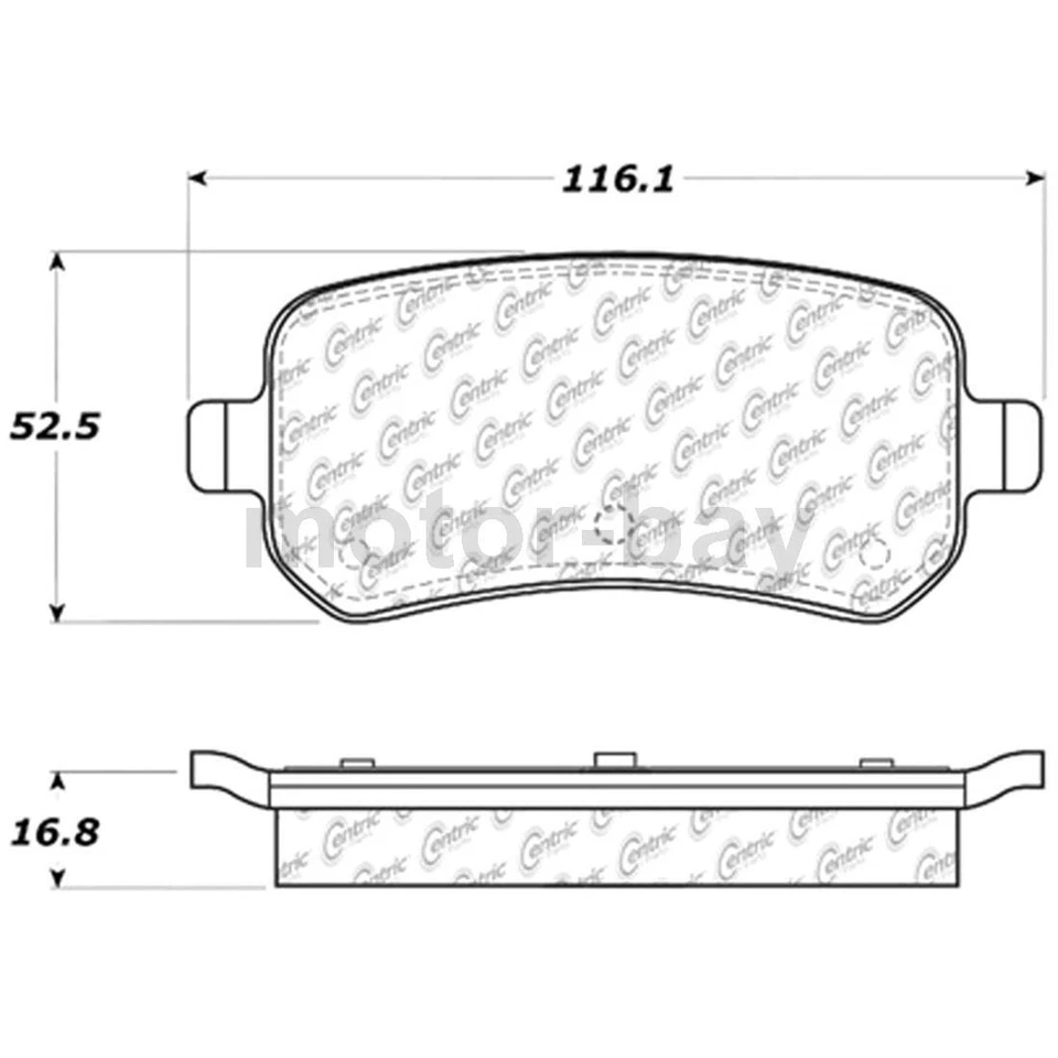 Передние задние тормозные колодки для Chrysler Town & Country 2012 2011 2010 2009 2008 - Изображение 2 из 4