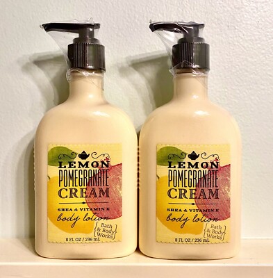 ~Set of 2~ Bath & Body Works LEMON POMEGRANATE CREAM Body Lotion (see pics/read)