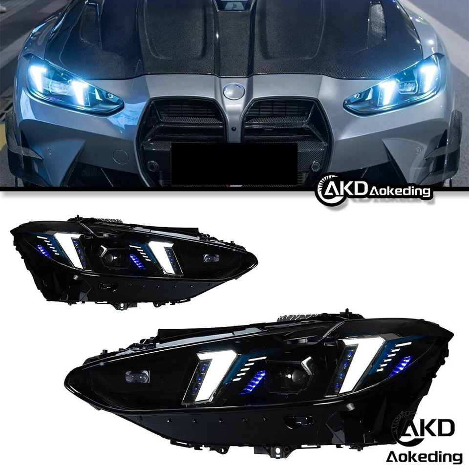 Conjunto de faros LED láser DRL matriz para BMW M3 M4 G22 G82 20-2024 Foto 3 de 4