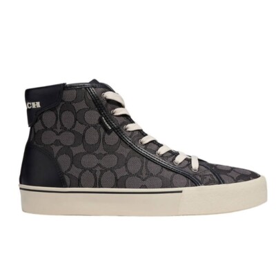 COACH Skate High Top Sneaker In Signature Jacquard  SZ 10 and 11.5