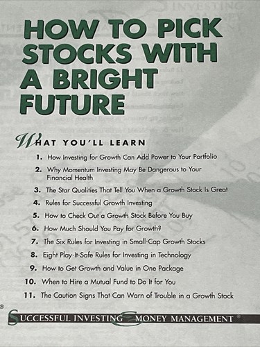 Successful Investing Money Management: How To Pick Stocks With Bright Future /CD - 第 2/8 張圖片