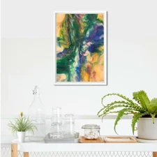 11x14 Summer Art, Abstract Painting, Colorful Painting