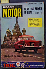 Modern Motor 1958 Jan Ford A VW Lloyd Hartnett Frisky Isetta Rover 105/R Humber