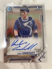 2021 Bowman Chrome Kale Emshoff 1st Prospect Autograph #CPA-KE Royals Auto 