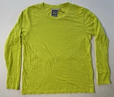 Jungmaven Encanto Long Sleeve Tee Shirt Womens XL Hemp/Organic Cotton Yellow NEW