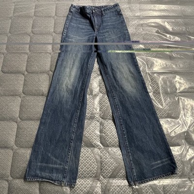Helmut Lang jeans High Rise Denim Blue flare Cotton Women s Sz W28 L34 USA Made