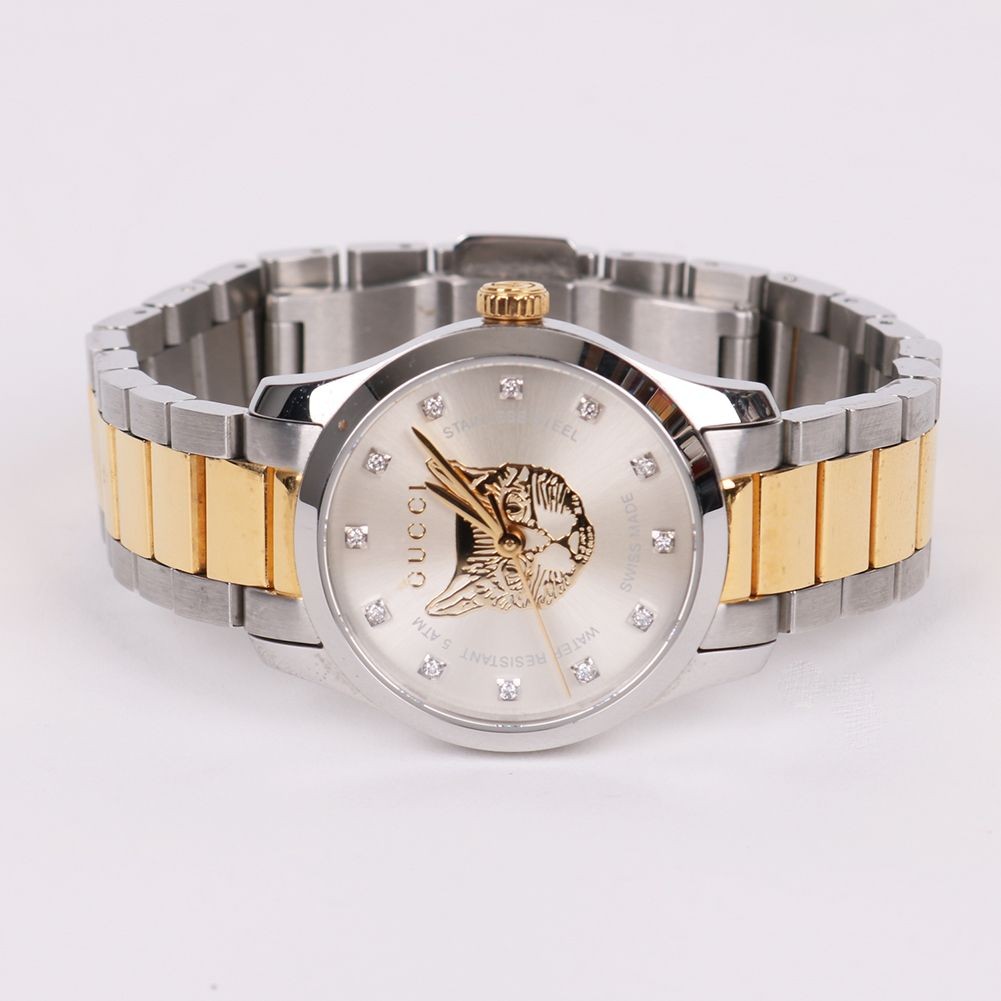 Gucci Cat Watches 12P Diamond Combi Women's Watch 132814279 thumbnail 4