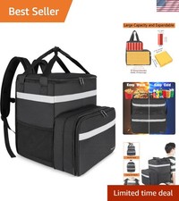 Large Expandable Insulated Food Delivery Backpack - Perfect for Uber Eats & More