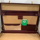 TUMI Burgandy Leather Hard Shell Briefcase with Combination Locks - Vintage VGC — photo 9