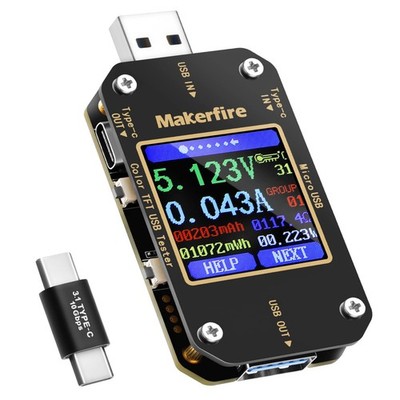 MakerHawk USB Multimeter USB Voltmeter Ammeter Load Tester USB Voltage Curren...