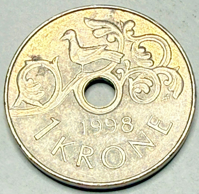 1998 Norway 1 Krone - Coin