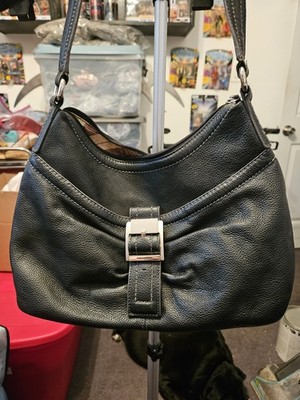 Tignanello black leather hobo bag