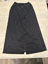 OLGA Black Half Skirt Slip Women  s M Black Nylon 1/2 Slip vintage