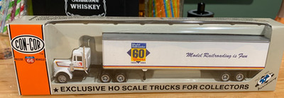 Rare Con-Cor 1/87 Peterbilt Tractor & Model Railroader 60 Years Trailer NIB
