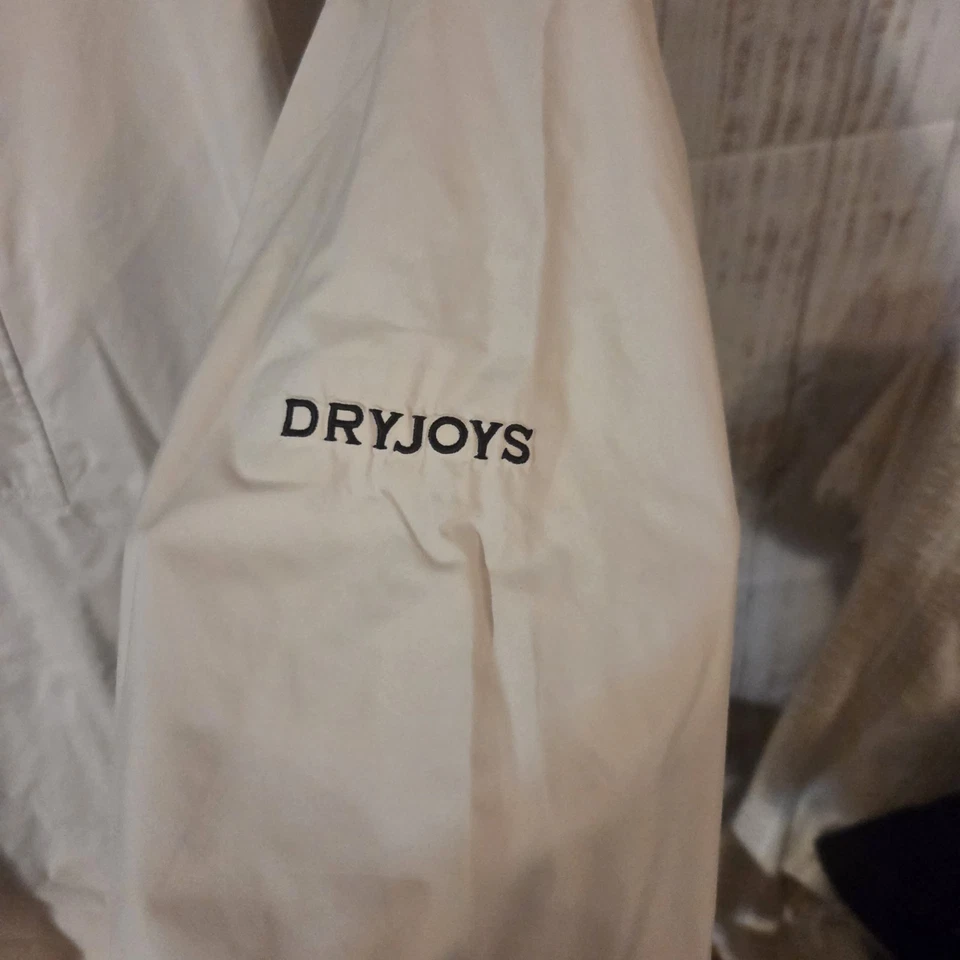 FootJoy DryJoys Men’s Beige Short Sleeve Golf Rain Wind Pullover Jacket XL - Image 4 of 4