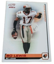 2003 Pacific #8 Bo Lewis BC Lions Canadian Football League CFL Card (E3