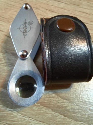 Vintage Swift 20X Achromatic Hand Lens Loupe Leather case and box - Picture 8 of 8