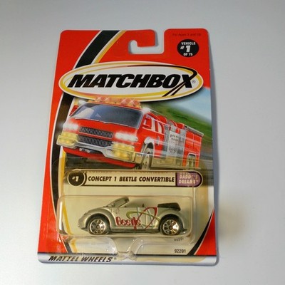Matchbox CONCEPT 1 BEETLE CONVERTIBLE Silver Daddy's Dreams 1/75