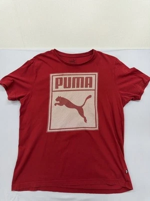 T-shirt rouge à manches courtes pour homme Puma taille L - Photo 1/4