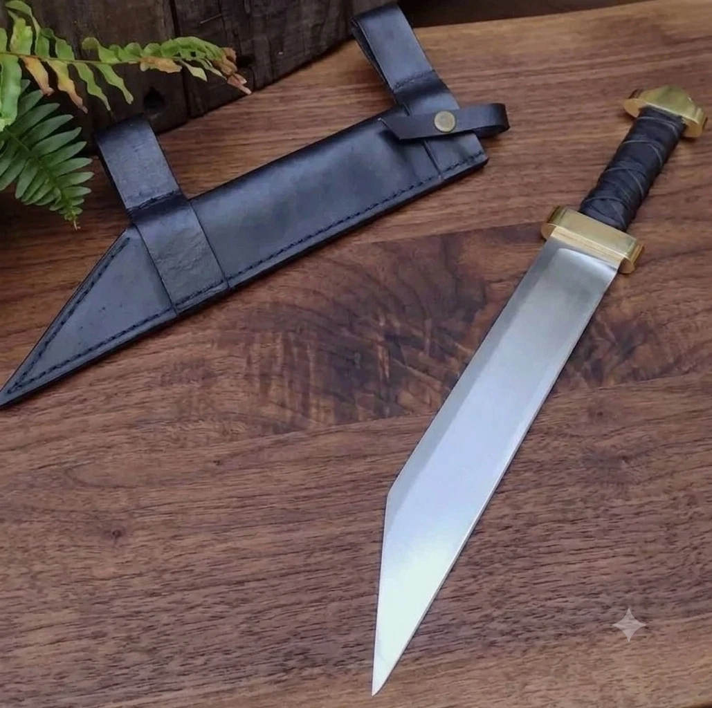 Custom Handmade Carbon Steel Viking Seax Knife Hunting Survival Knife Camping