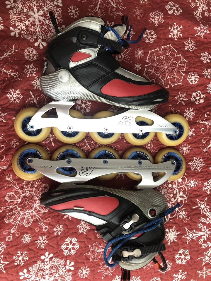 K2 Radical 100 Inline Speed Skate Red Black Carbon Aluminium 7000 Größe EU 40,0 - Bild 2 von 4