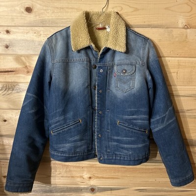 Vintage Levi Shepa Lined Denim Jacket YL WM Great Condition
