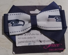 NEW Seattle Seahawks NFL Grace Collection 2 Tone Bow Hair Clip