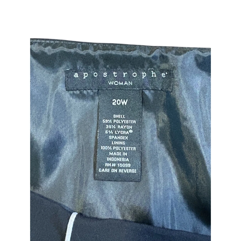 Apostrophe Woman Black Pencil Skirt Plus Size 20W Career Office Lined - Image 4 of 4