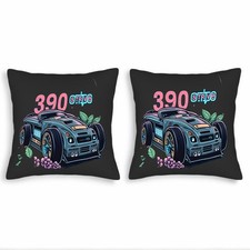 Set of 2 Throw Pillow Covers 18x18in - Stylish Square Cushion Cases