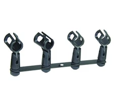 Professional Studio Quad Microphone Holder 4 Mic Clip Mount Stand Adapter