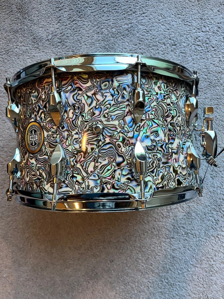 RSD Snare Drum 8x14 Badass Abalone pearl finish 20 lug Maple Keller Shell 6 ply - Image 2 of 4