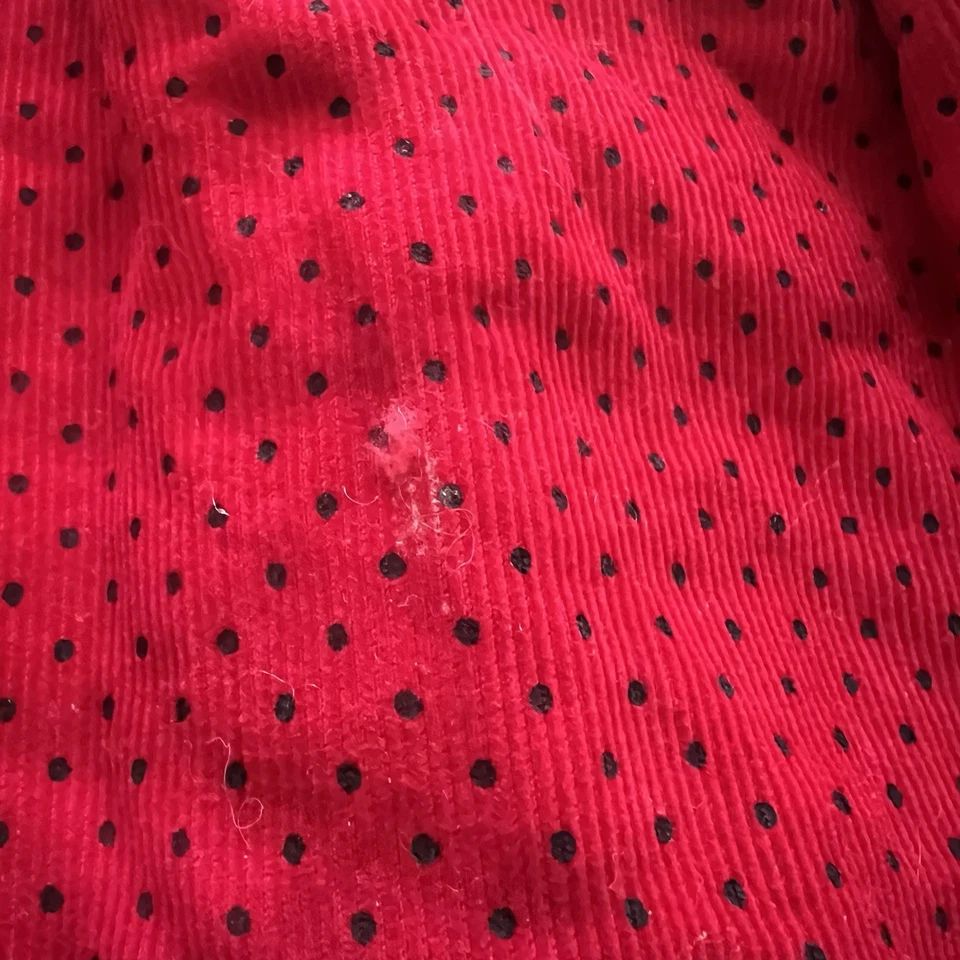 Vestido De Colección Y2K Samantha Says Rojo Lunares Pana Scotty Dog Niñas 6X Foto 4 de 4