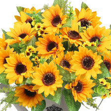 Artificial Sunflower Bouquets 2 Bunches for Wedding Baby Shower Decor