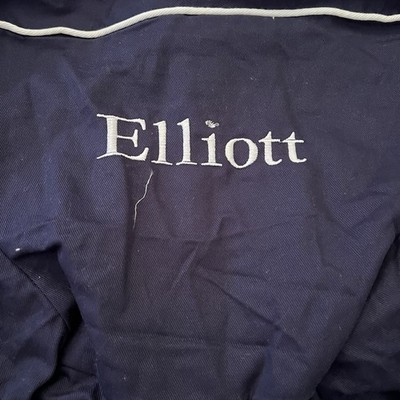 Pottery Barn Anywhere My 1st Chair NAVY Slipcover only Monogrammed ELLIOT READ