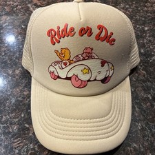 Care Bears Vintage Tan Ride Or Die Trucker Hat