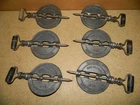 New ListingLot of 6 Vintage Griswold Cast Iron Stove Dampers all 4 in.