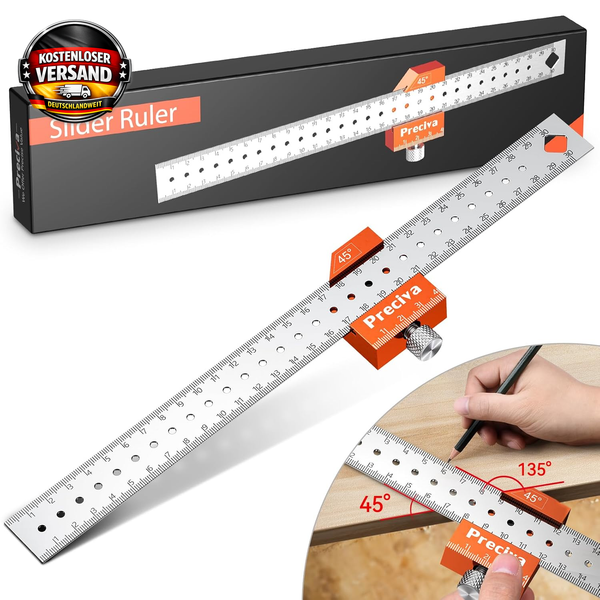 Streichmaß, Preciva 300Mm Kombinationswinkel Zimmermannswinkel Zum Markieren Von-image