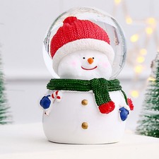 ›Christmas Snow Globe Color Changing Lighted Christmas Crystal Ball Decor Resin