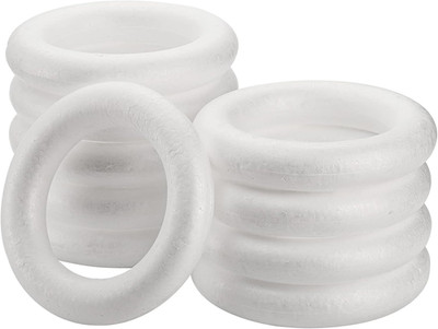 10 Pieces Foam Wreath Forms, 7.7 Inch Craft Foam Circles, round Polystyrene Ring