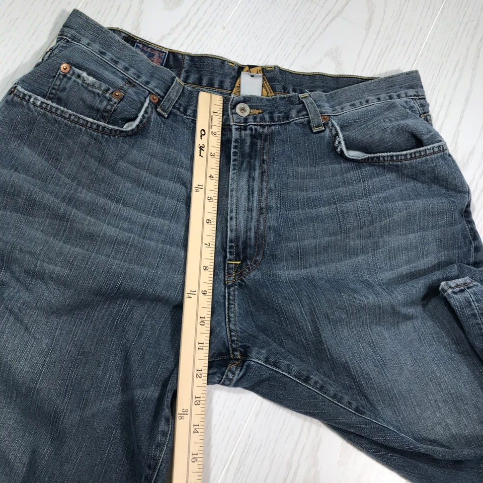 Lucky Brand 181 Jeans Mens 36x32 Blue Denim Relaxed Straight Leg 100% Cotton - Image 4 of 4