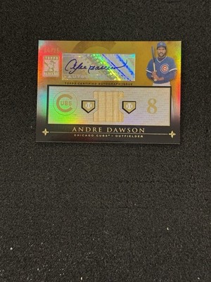 2010 Topps Tribute Auto/Bat #TAR-AD Andre Dawson Auto /25 Gold Chicago Cubs HOF