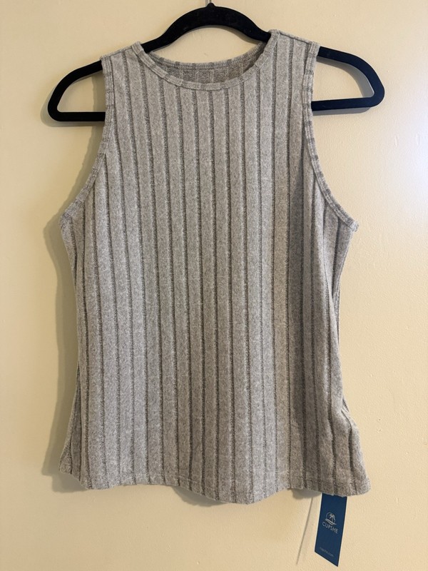 Women’s Cupshe Gray Sweater Tank Size Large NWT